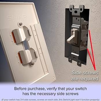 SwitchLight グレー Eaton 15-amp 3-way Illuminated Rocker Light Switch, White